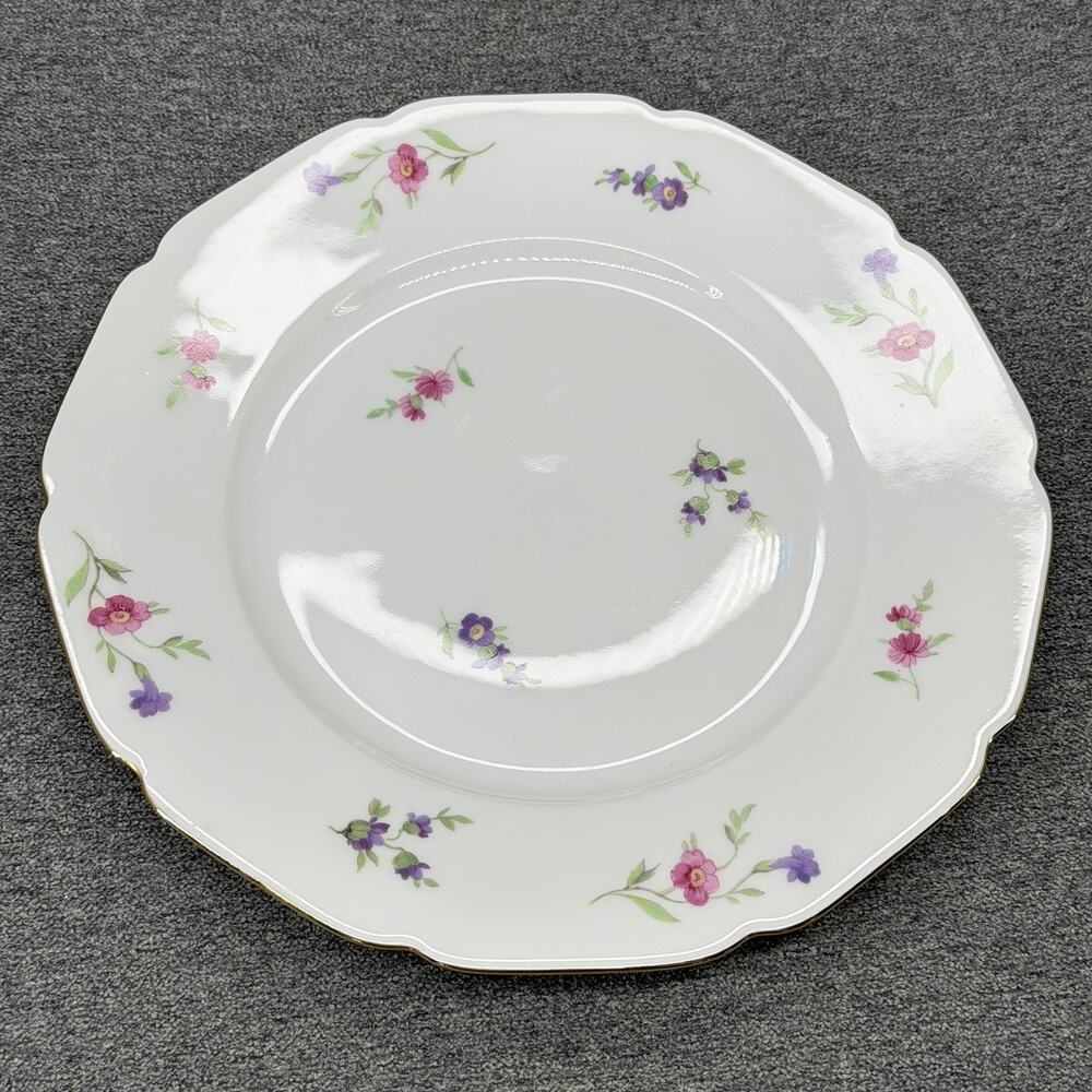 Vintage H&CO Selb Bavaria Germany Heinrich Porcelain Floral Plate Approx 8"